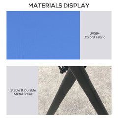 Outsunny 13' x 13' Pop Up Gazebo Instant Canopy Tent Shelter with 2-Tier Roof, Carry Bag, Wight Bags for Outdoor, Garden, Blue