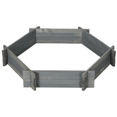 Outsunny 39" x 36" Screwless Raised Garden Bed, Hexagon Planter Box for Outdoor Plants, Vegetables, Flowers, Herbs, Gray