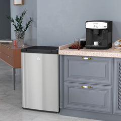 HOMCOM Upright Freezer, 3 Cu Ft Small Freezer with Reversible Single Door, Adjustable Thermostat for Home, Apartment, Silver