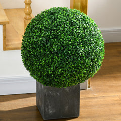 HOMCOM 2 Pack Artificial Tree Boxwood Topiary Balls, 19.75 Inch