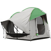 Outsunny 2000mm Waterproof SUV Tent, Car Tent with 3 Doors and Mesh Window, for 5-6 Person Camping Travel, Gray and Green