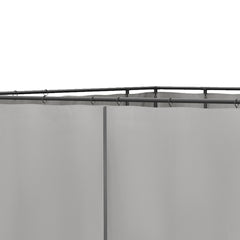 Outsunny 9.84' x 9.84' Gazebo Sidewall Set with Hooks/C-Rings, Gray