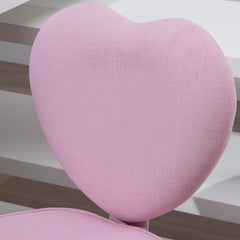 HOMCOM Heart Love Shaped Back Design Office Chair with Adjustable Height, Pink