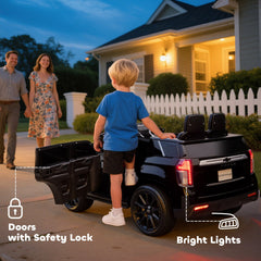 Aosom Electric Ride on Car 12V Kids Ride-on Toy, Black