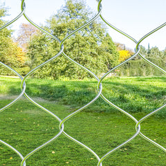 Outsunny Garden Gate Chain Link Fence Gate, Galvanized Steel Garden Door for Yard Entrance Way, 47.2 x 70.9 in., Silver