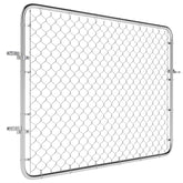 Outsunny Garden Gate Chain Link Fence Gate, Galvanized Steel Garden Door for Yard Entrance Way, 47.2 x 70.9 in., Silver