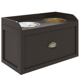PawHut Pet Feeding Station Pet Dish Bowl Set with Storage, 2 Elevated Dog Bowls for Large Sized Dogs, Coffee