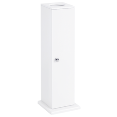 HOMCOM Small Toilet Paper Cabinet, Bathroom Corner Cabinet with Doors and Shelves for Paper Shampoo, White