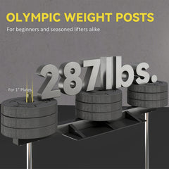 Soozier Vertical Leg Press Machine with Adjustable Leg, Back, and Head Positions, 1" Standard Plate Compatible, Yellow