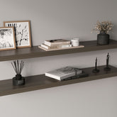 Ecco 47" Wide Floating Shelves Set Of 2, Shelves For Wall Decor For Bedroom, Bathroom Storage Shelves, Book Shelves For Living Room, Olive