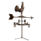 Outsunny Metal Rooster Weathervane, Roof Mount Wind Direction Indicator, Outdoor Weather Vanes