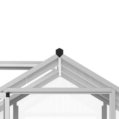 Outsunny 4' L x 6' W Walk-In Polycarbonate Greenhouse with Roof Vent,Greenhouse for Winter
