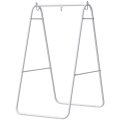 Outsunny Hammock Chair Stand Only Heavy Duty Solid Steel A-Frame for Hanging Hammock, Egg Chair, Max Load 330 LBS, White