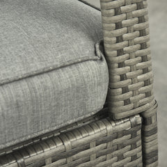 Outsunny PE Rattan Rocking Recliner with Footrest, Gray