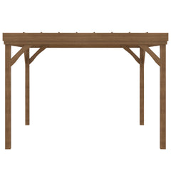 Outsunny 10' x 12' Outdoor Wooden Pergola, Grape Vine Gazebo with Concrete Anchors for Garden, Patio, Backyard, Deck, Brown