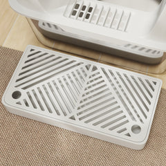 PawHut High Sided Stainless Steel Litter Box with Metal Scoop & Scoop Holder, for Easy Clean& Anti-Urine Leakage, Light Gray
