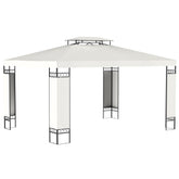 Outsunny 13' x 10' Patio Gazebo Outdoor Canopy Shelter w/ Double Vented Roof, Cream White