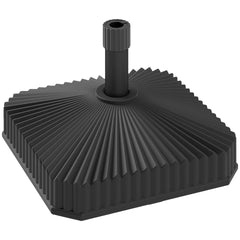 Outsunny Square Patio Umbrella Base Holder, Heavy Duty Outdoor Umbrella Stand Base, Filled Up to 42lbs with Sand or 33lbs with Water for Garden, Poolside, Black
