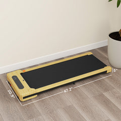 Soozier 2.5HP Walking Pad, Under Desk Treadmill with Remote Control, Transport Wheels and LED Display for Home Gym Office