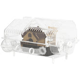 PawHut Hamster Cage with Large Wheel & Hideout, Small Animal Habitat with Accessories, Clear Pet House, 21.5" x 11.8" x 12.6",