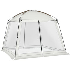Outsunny 10' x 10' Screen House Room, UV50+ Screen Tent with 2 Doors and Carry Bag, Easy Setup, for Patios Outdoor Camping Activities
