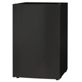HOMCOM 4.5 Cu.Ft Mini Fridge, Single Door Refrigerator with Freezer, Wheels, Adjustable Thermostat, Reversible Door, Black