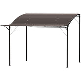 Outsunny 10' x 8' Outdoor Pergola and Patio Gazebo for Garden, Camper, Deck, Doors and Windows, Brown