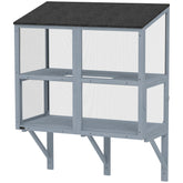 PawHut Catio Outdoor Cat Enclosure Outdoor Window Box Cat House with Waterproof Roof 39.4"L Gray