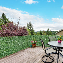 Outsunny Grass Wall Panels, 118" x 39" Artificial Grass Wall Decor,Greenery Backdrop Panels Wall for Outdoor, Indoor, Garden, Fence, Backyard, Dark Green