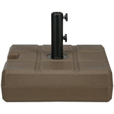 Outsunny Umbrella Stand for 1.5", or 1.9" Umbrella Poles, Fillable Umbrella Base, Brown
