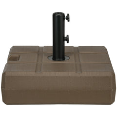 Outsunny Umbrella Stand for 1.5", or 1.9" Umbrella Poles, Fillable Umbrella Base, Brown