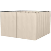 Outsunny 9.84' x 9.84' Gazebo Sidewall Set with Hooks/C-Rings, Beige