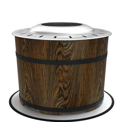 Outsunny Smokeless Fire Pit, Portable Camping Bonfire Stove with Mat for Backyard, Patio, Picnic, Magnesium Oxide, Brown
