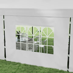 Outsunny 9.5' x 28' Pop Up Canopy Tent, Instant Tent for Parties, Height Adjustable, with Carry Bag and Sand Bags