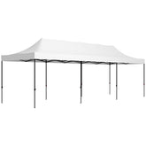 Outsunny 9.5' x 28' Pop Up Canopy Tent, Instant Tent for Parties, Height Adjustable, with Carry Bag and Sand Bags