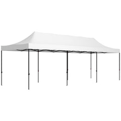 Outsunny 9.5' x 28' Pop Up Canopy Tent, Instant Tent for Parties, Height Adjustable, with Carry Bag and Sand Bags