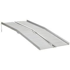 HOMCOM Textured Aluminum Folding Wheelchair Ramp, 6'