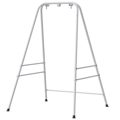 Outsunny Hammock Chair Stand Indoor and Outdoor Use with Anti-Slip Foot Pads, 2 Carabiners, White