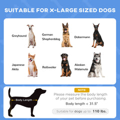 PawHut 48" x 36" Elevated Portable Dog Cot Cooling Pet Bed with UV Protection Canopy Shade, Dark Blue