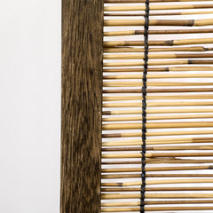 HOMCOM Hand Woven Room Divider, 4 Panel Folding Privacy Screen, Indoor Reed Partition Wall, 63"x67"x0.75", Brown