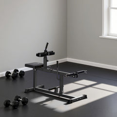 Soozier Adjustable Steel Seated Calf Raise Exercise Strength Training Gym Equipment, Black