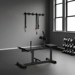 Soozier Adjustable Steel Seated Calf Raise Exercise Strength Training Gym Equipment, Black