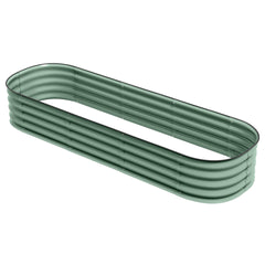 Outsunny 6.4' x 2' x 1' Galvanized Raised Garden Bed Kit, Metal Planter Box with Safety Edging, Green