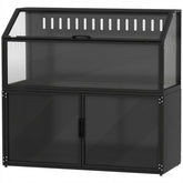 PawHut Hamster Cage with Storage Cabinet, Small Animal Cage with Easy View Acrylic Panels and Openable Top, Guinea Pig Habitat