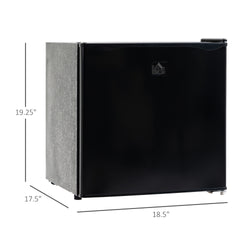 HOMCOM Mini Freezer Countertop, 1.1 Cu.Ft Compact Upright Freezer with Removable Shelves, Reversible Door for Home, Dorm, Apartment and Office, Black