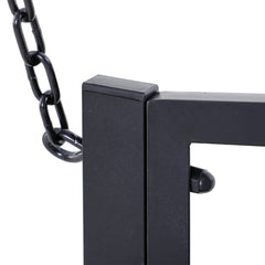 Outsunny 2-Person Metal Outdoor Porch Swing, Hanging Outdoor Swing Chair, 528lb Weight Capacity, Black