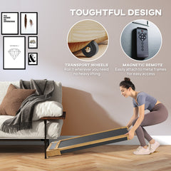 Soozier Walking Pad, Under Desk Treadmill with 17" x 43" Wide Belt, Remote Control, Bluetooth Speaker, Wheels and LED Display