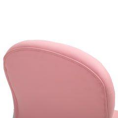 Vinsetto Makeup Vanity Chair, PU Leather Computer Task Chair with Button Tufted, Padded Armrests, Adjustable Height and Swivel Wheels, Pink