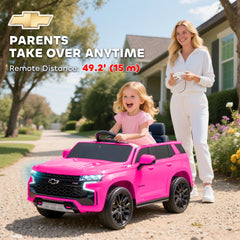 Aosom Electric Ride on Car 12V Kids Ride-on Toy, Pink
