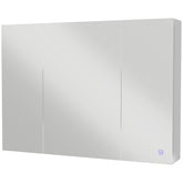 kleankin Bathroom Mirror Cabinet with Light, Bathroom Storage Cupboard with USB Charge, Adjustable Shelf, 35.5"W x 25.5"H, White